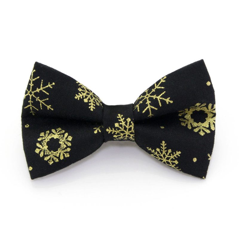 SnowfallEleganceBlack BowTie