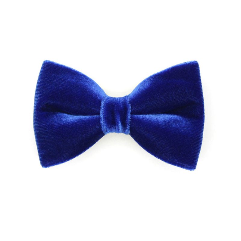 Velvet Sapphire Blue Bow Tie NEW