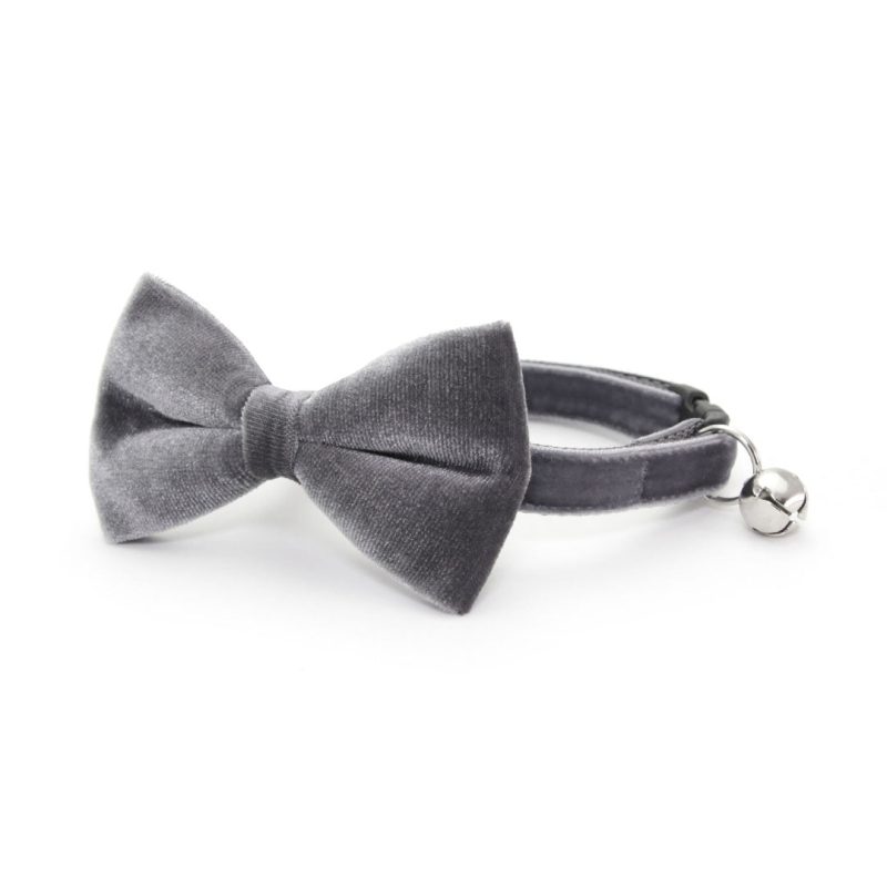 Velvet Storm Gray Combo Bow Tie