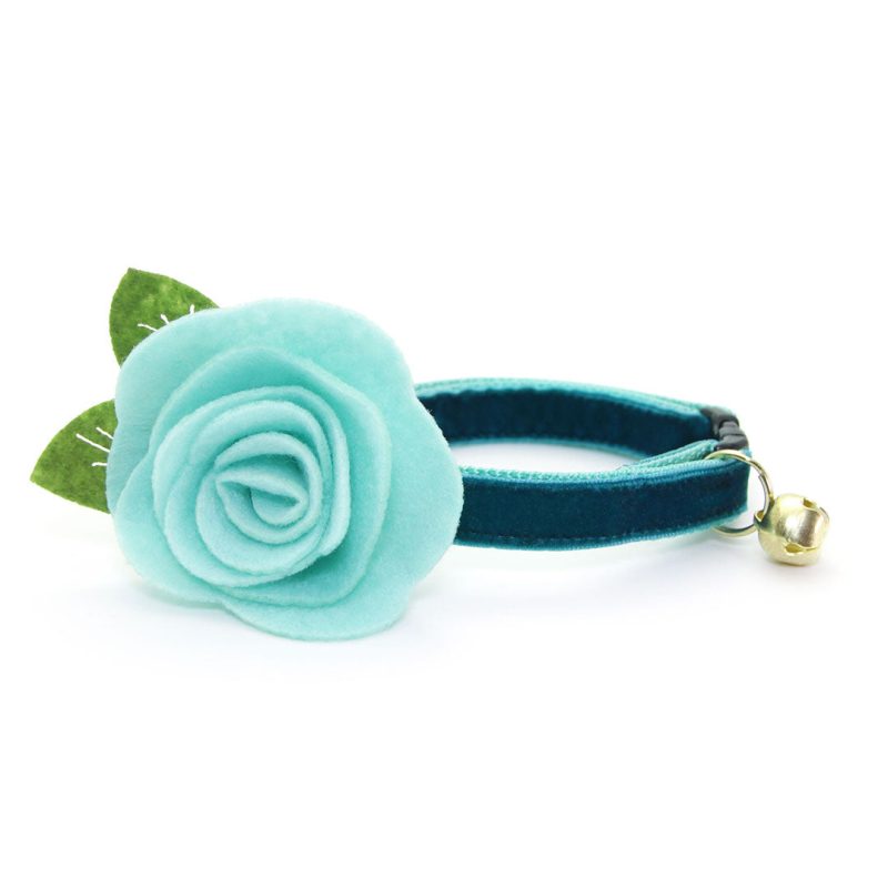 Velvet Ocean Teal Combo Flower Felt Mint