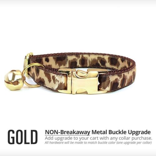 pet collar upgrade metal buckle upgrade gold or silver add to any collar order 3