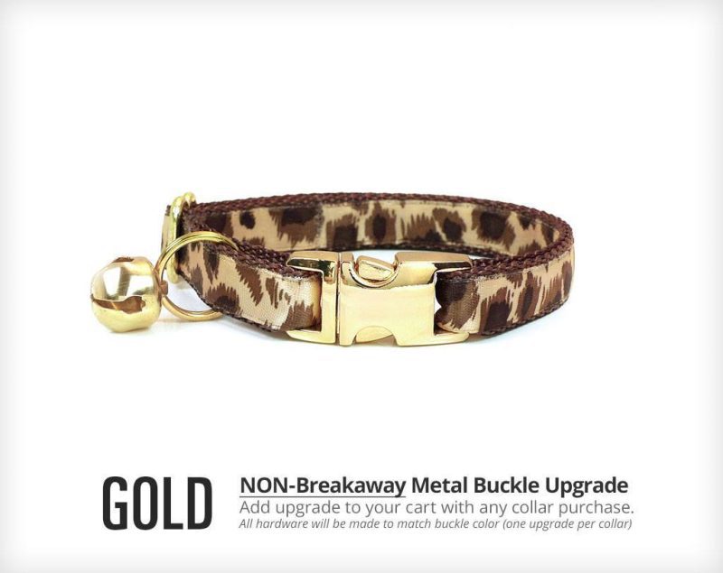 pet collar upgrade metal buckle upgrade gold or silver add to any collar order 3